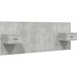 Maison Chic Posteljno vzglavje - Vzglavna omarica - Nočna omarica z omaricami betonsko siv konstruiran les, (21706618) | Shoptok.si