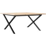 Maison Chic Klubska mizica - kavna mizica - Nizka mizica X okvir 90x90x45 cm trdna borovina lito železo, (21751961) Cene