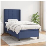  Box spring postelja z vzmetnico moder 90x200 cm blago | Shoptok.si