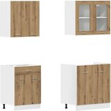  Set kuhinjskih ormarića od 4 dijela "Lyon" Artisan hrast, inženjersko drvo | shoptok.hr