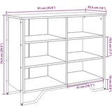  Komoda crna 91x35,5x74,5 cm od konstruiranog drva | shoptok.hr