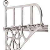 vidaXL Stalak za prtljagu s vješalicama ogledalom aluminijski | shoptok.hr