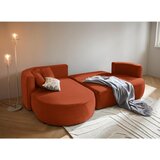 Welnova KOTNA SEDEŽNA GARNITURA, tkanina terakota | Shoptok.si