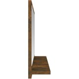  Kupaonsko ogledalo boja dimljenog hrasta 60x10,5x37 cm drveno | shoptok.hr