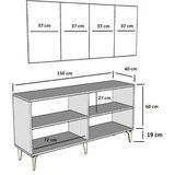 Hanah home komoda nora anthracite gold | ePonuda.com