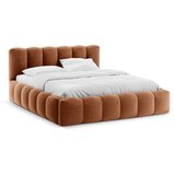 Micadoni Rjava oblazinjena zakonska postelja s prostorom za shranjevanje z letvenim dnom 180x200 cm Lupine – | Shoptok.si