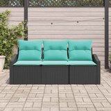  Set sofe 3 kom. Crna poliratan 178 x 62 x 85 cm | shoptok.hr