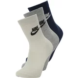 Nike Sportswear Nogavice kremna / temno modra / pegasto siva / črna