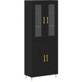 vidaXL visoka omara Črna hrast 69.5x34x180 cm Umetni les, (22094622) | Shoptok.si