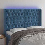  Uzglavlje tamnoplavo 163x16x118/128 cm baršunasto Cijene