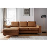 Miuform Narančasta/smeđa sklopiva kutna garnitura od samta (s lijevim kutom) Lofty Lilly – | shoptok.hr
