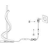  ONLI - LED stona lampa TWIST LED/12W/230V 4000K 40 cm crna | Eponuda.com