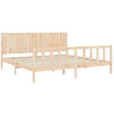  Okvir kreveta s uzglavljem 200 x 200 cm od masivnog drva | shoptok.hr