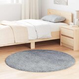 vidaXL Košata preproga srebrno siva 120x120 cm poliester Cene