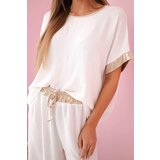 Kesi Włoski Viscose set with golden trim ecru | Shoptok.si