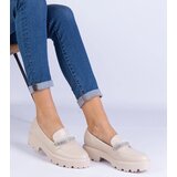 D/CEO marka niezdefiniowana Beige women's loafers decorated with rhinestones Talentino Cijene