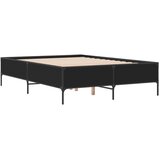  Okvir za krevet crni 150x200 cm konstruirano drvo i metal | shoptok.hr