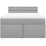  Krevet box spring s madracem svjetlosiva 160x200 cm tkanina | shoptok.hr