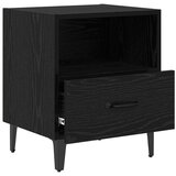 vidaXL Nočna omarica s predalom 2 pcs Črni hrast 40 x 35 x 47.5 cm | Shoptok.si