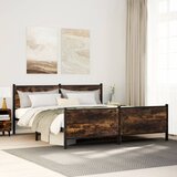 vidaXL Metalni okvir kreveta bez madraca boja hrasta 200x200 cm Cijene