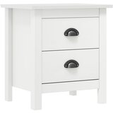 Maison Chic Dvo delni komplet Nočne omarice - Nočne mize Hill bela 46x35x49,5 cm borovina, (21690125) | Shoptok.si