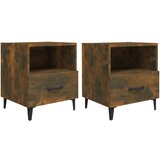 Maison Chic Dvo delni komplet Nočne omarice - Nočne mize dimljeni hrast konstruiran les, (21690039) | Shoptok.si