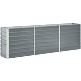 vidaXL Visoka greda pocinkano jeklo 240x40x77 cm siva, (20618756) Cene