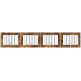  Vrata za pse s postoljem 4 pcs Dimljeni hrast 80 x 60 cm | shoptok.hr