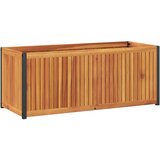  Vrtna sadilica 110 x 45 x 44 cm masivno bagremovo drvo i čelik | shoptok.hr