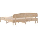  Okvir kreveta s uzglavljem 200 x 200 cm od masivne borovine | shoptok.hr