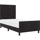 vidaXL Krevetni okvir Crna 100x200 cm Baršun | shoptok.hr
