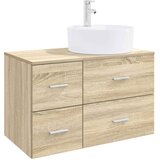  Set namještaja za kupaonicu 2 kom. Hrast sonoma Smeđa 49,5 x 44,5 x 76 cm | Shoptok.si