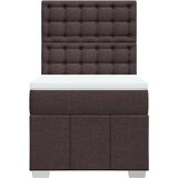  Box spring postelja z vzmetnico temno rjava 90x200 cm blago, (21291279) | Shoptok.si