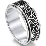 IZMAEL Prstan CE-32080 - Srebrna / Črna / 52mm | Shoptok.si