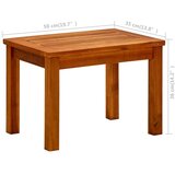 vidaXL Vrtna klubska mizica 50x35x36 cm trden akacijev les | Shoptok.si
