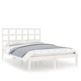 The Living Store Posteljni okvir bel iz trdnega lesa 140x200 cm - Posteljni Okvir, (21525156) | Shoptok.si