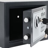 vidaXL Elektronska digitalna kasa Temno siva 23x17x17 cm Jeklo | Shoptok.si