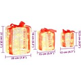 Dekoracija Poklon Kutije 3 pcs Topla bijela 20 x 20 x 21 cm | shoptok.hr