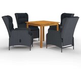  5-dijelni vrtni blagovaonski set tamnosivi | shoptok.hr