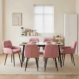  Trpezarijske stolice 6 pcs Baršun Ružičasta 59 x 59,5 x 90 cm | shoptok.hr
