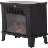 HOMCOM Talni električni kamin sodobne moči 600 W/1200 W z učinkom plamena 34 x 17 x 31 cm črn, (20752719) | Shoptok.si