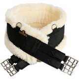 Kentucky Horsewear Črni pas iz ovčetine - 125 cm Cene