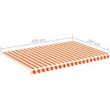  Zamjenska tkanina za tendu žuto-narančasta 4 5 x 3 m | shoptok.hr