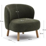 Kave Home Zelena fotelja od šenila Ulit – | shoptok.hr