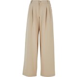 Urban Classics Women's trousers with ultra-wide pleating at the front sand beige | Shoptok.si