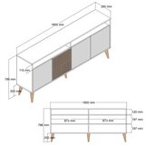 Hanah home Konzolni sto Milan, 180x78x35 cm, Orah | Eponuda.ba