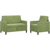  Set sofe s pohranom 2 kom. Svijetlo zelena Poliester | shoptok.hr