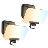 2x zunanja LED svetilka s senzorjem 24W varnostni reflektor IP65