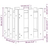vidaXL Vrtno korito z ograjico 30x30x30 cm trden les douglas | Shoptok.si