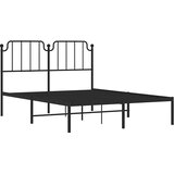 Metalni okvir za krevet s uzglavljem crni 150x200 cm | shoptok.hr